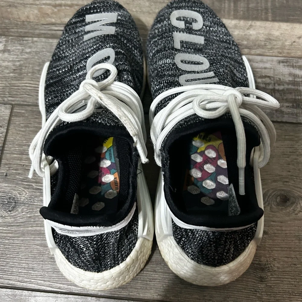 Pharrell x adidas NMD Human Race Trail 'Oreo' Moon Clouds grey white black